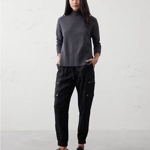 Banana Republic Factory Black Tencel Cargo Jogger